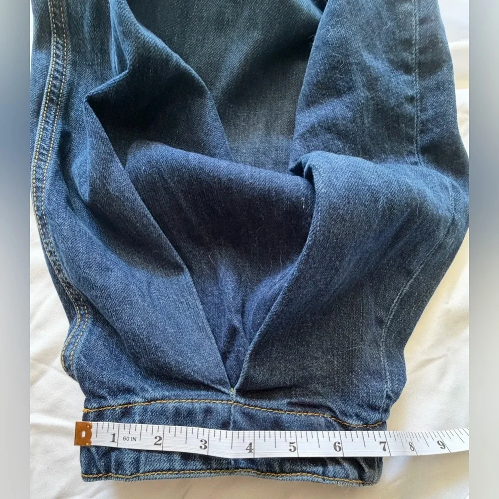 ADER ERROR & ZARA Jeans Sz 4 Dark Wash Pleated Tapered High-Rise Barrel Leg EUC - Picture 14 of 16